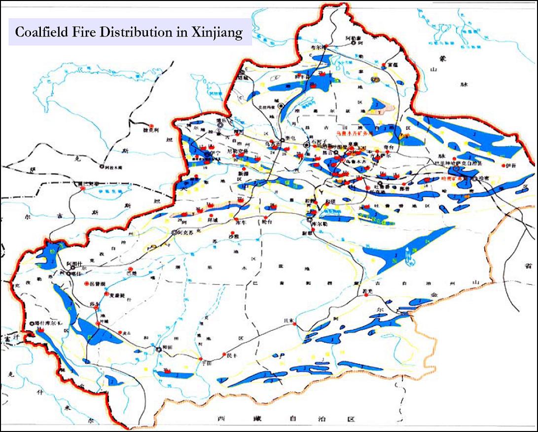 Coal fires in Xinjiang
