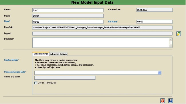 model input data